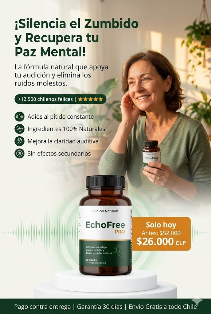 EchoFree ™ Suplemento para Salud Auditiva – Protección del Oído – Mejor Bienestar Cotidiano .